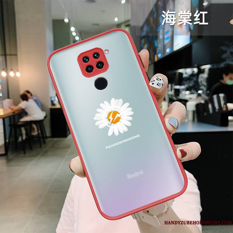 Redmi Note 9 Coque Transparent Vert Protection Dragon Rouge Petit Tendance