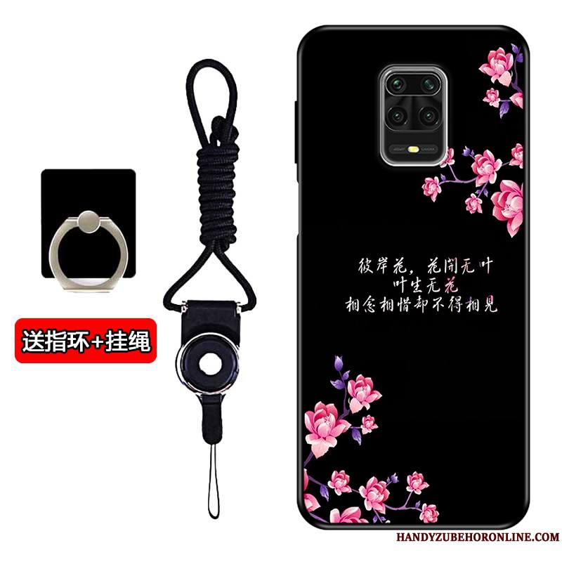 Redmi Note 9 Pro Coque De Téléphone Noir Personnalité Rouge Tout Compris Personnalisé Étui