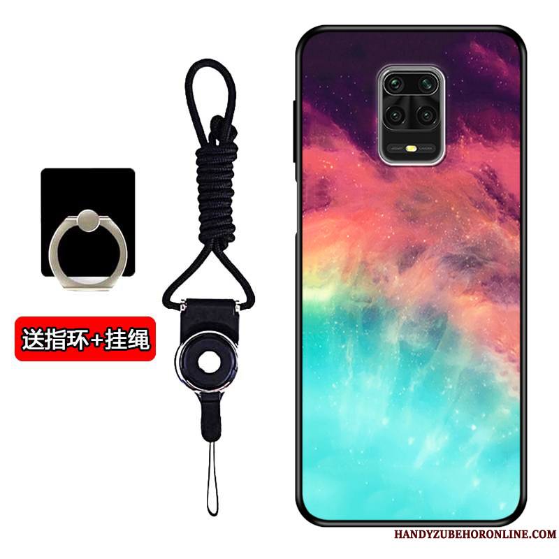 Redmi Note 9 Pro Coque De Téléphone Noir Personnalité Rouge Tout Compris Personnalisé Étui