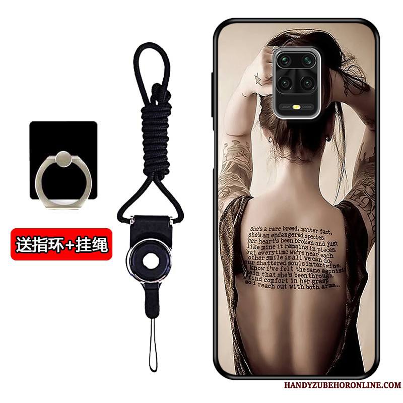 Redmi Note 9 Pro Coque De Téléphone Noir Personnalité Rouge Tout Compris Personnalisé Étui