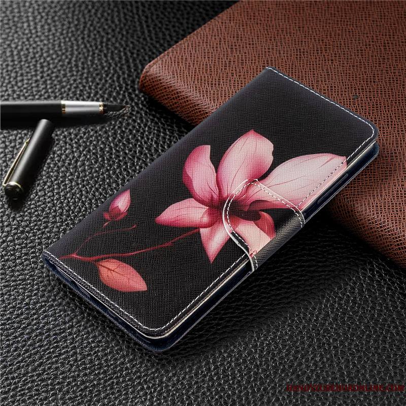 Redmi Note 9 Pro Coque Étui Blanc Housse Protection Rouge Peinture Étui En Cuir