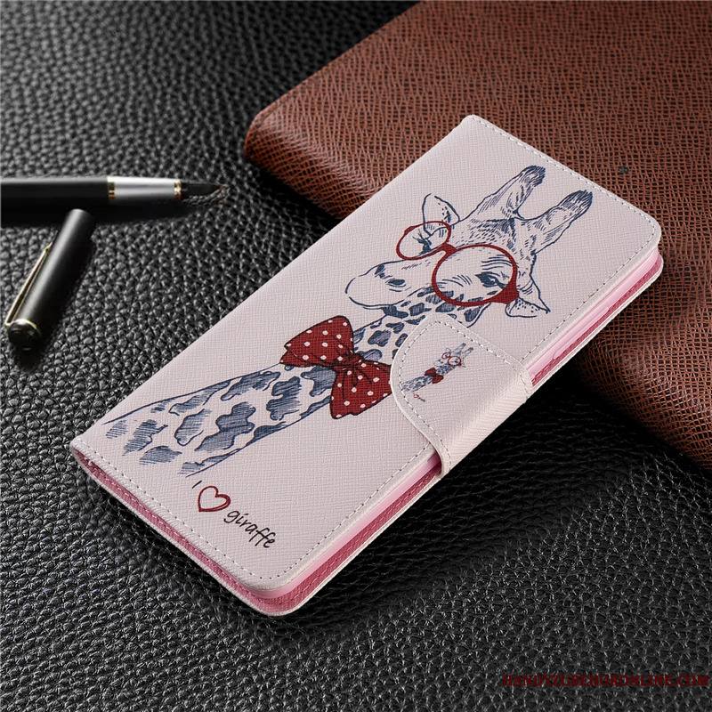 Redmi Note 9 Pro Coque Étui Blanc Housse Protection Rouge Peinture Étui En Cuir