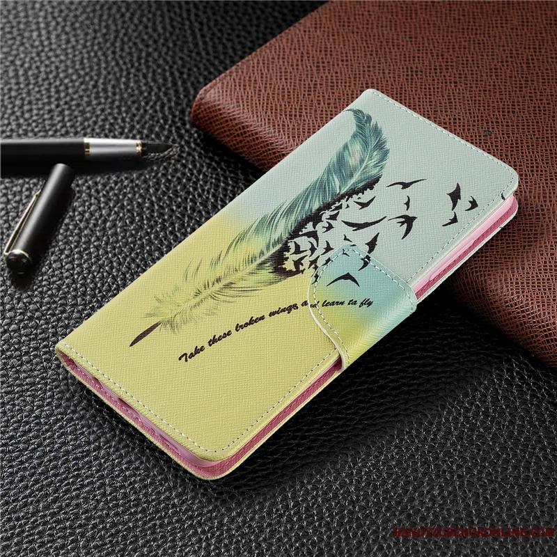 Redmi Note 9 Pro Coque Étui Blanc Housse Protection Rouge Peinture Étui En Cuir