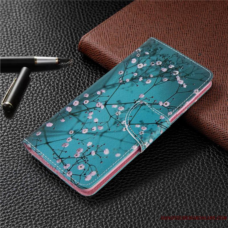 Redmi Note 9 Pro Coque Étui Blanc Housse Protection Rouge Peinture Étui En Cuir