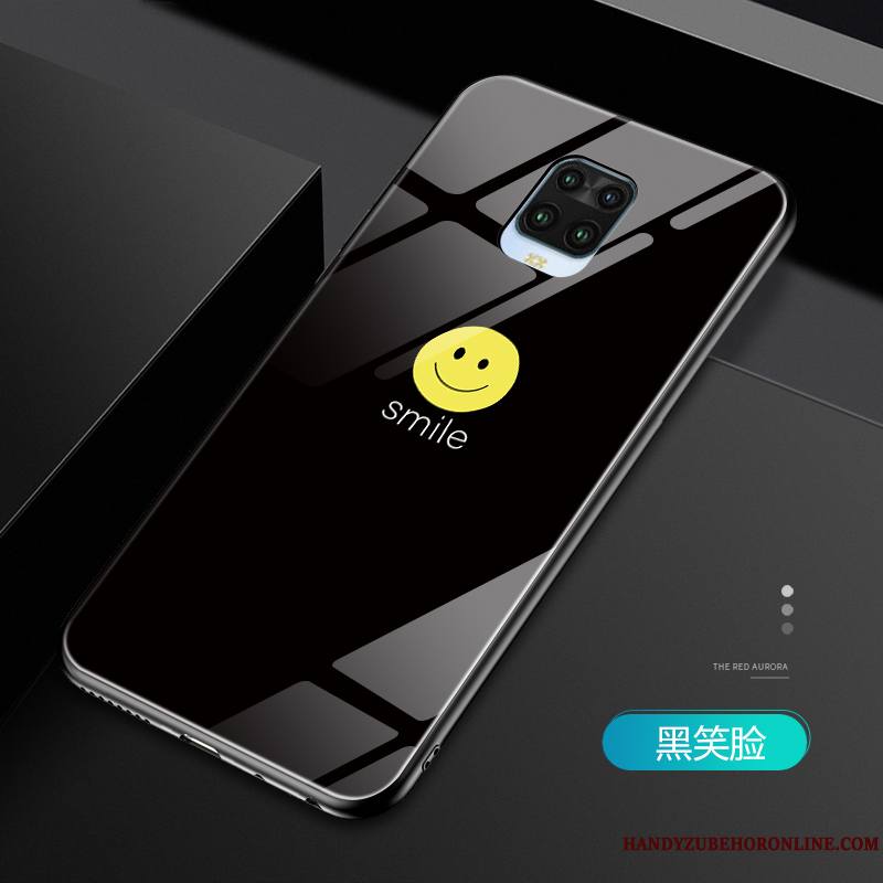Redmi Note 9 Pro Souriant Petit Incassable Jaune Coque Personnalité Rouge