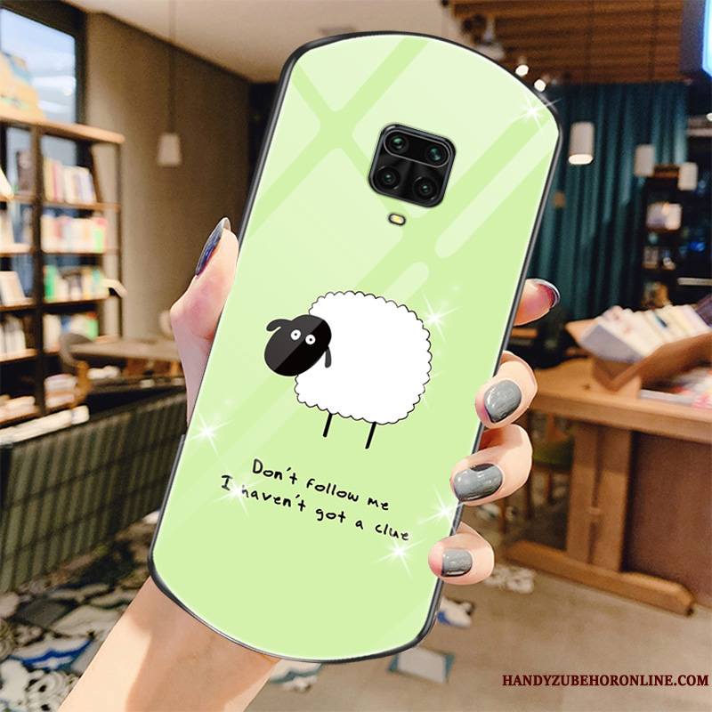 Redmi Note 9 Pro Tout Compris Rouge Créatif Verre Trempé Coque De Téléphone Étui Vert