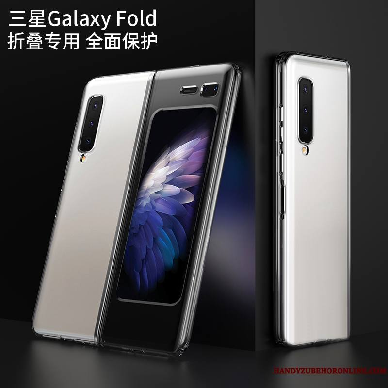 Samsung Fold Coque De Téléphone Luxe Incassable Transparent Très Mince Créatif Délavé En Daim