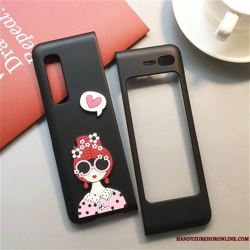 Samsung Fold Coque Dessin Animé Rouge Incassable Tout Compris Étoile Étui Protection