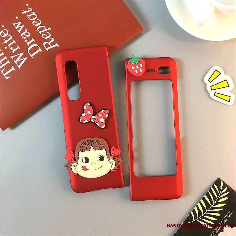 Samsung Fold Coque Dessin Animé Rouge Incassable Tout Compris Étoile Étui Protection