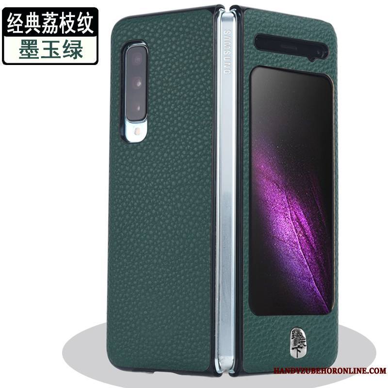 Samsung Fold Coque Étui Protection Divisé Téléphone Portable Délavé En Daim Étoile Incassable