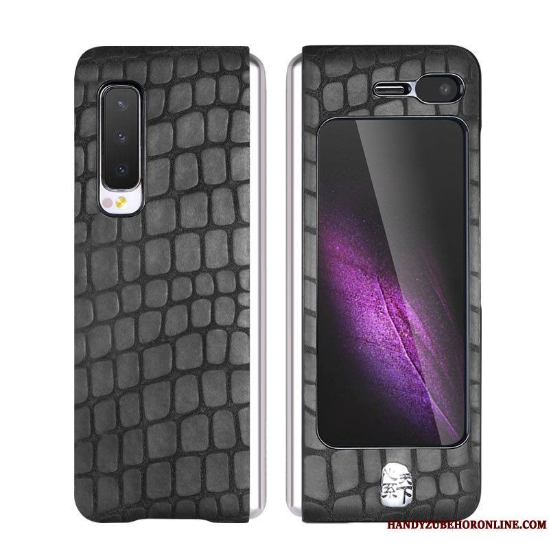 Samsung Fold Luxe Soie Mulberry Coque De Téléphone Modèle Fleurie Protection Contre Les Explosions Très Mince Business