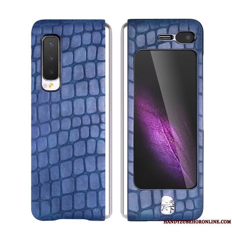 Samsung Fold Luxe Soie Mulberry Coque De Téléphone Modèle Fleurie Protection Contre Les Explosions Très Mince Business