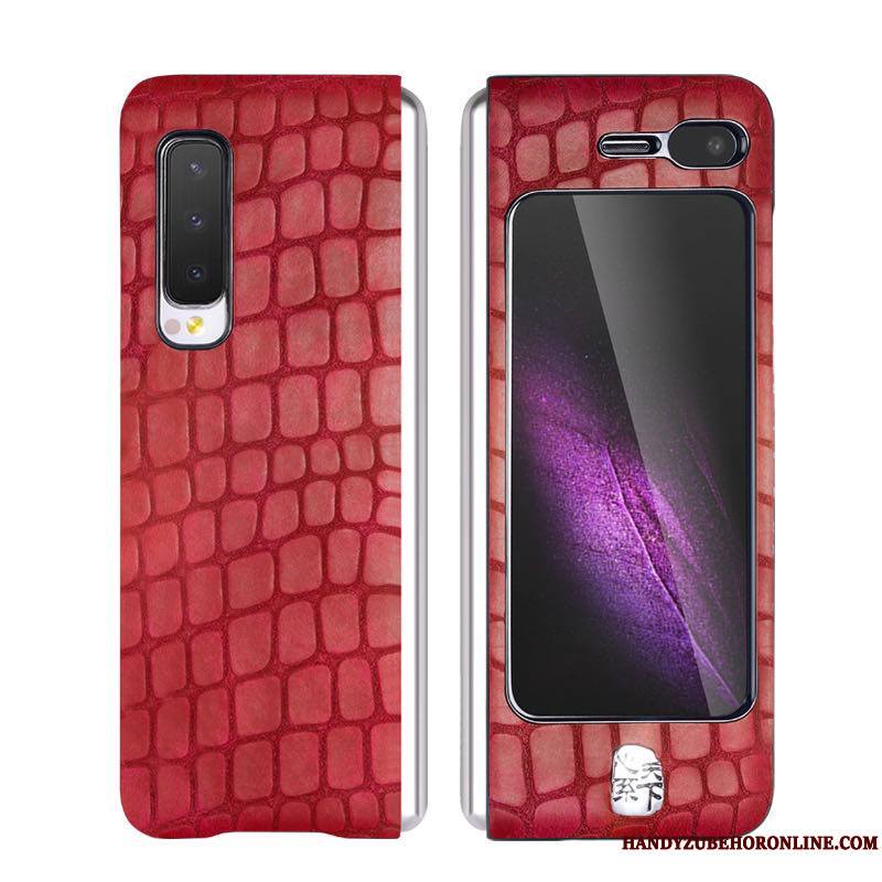 Samsung Fold Luxe Soie Mulberry Coque De Téléphone Modèle Fleurie Protection Contre Les Explosions Très Mince Business