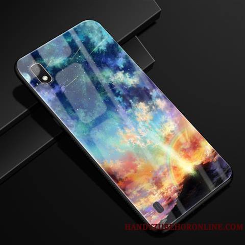 Samsung Galaxy A10 Coque Personnalisé Protection Verre Étui Bleu Marque De Tendance Ciel Étoilé