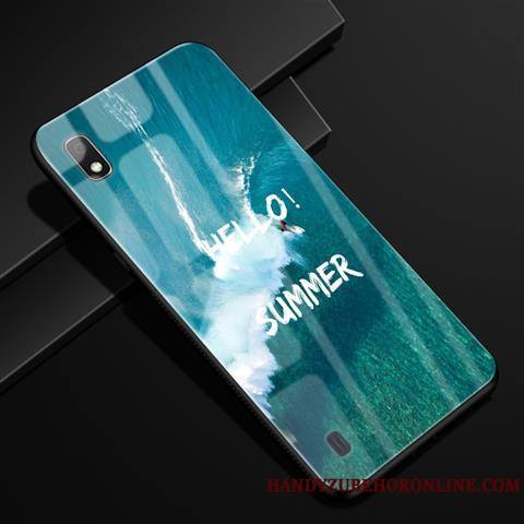 Samsung Galaxy A10 Coque Personnalisé Protection Verre Étui Bleu Marque De Tendance Ciel Étoilé