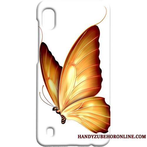 Samsung Galaxy A10 Coque Étui Protection Délavé En Daim Vert Étoile Papillon Art