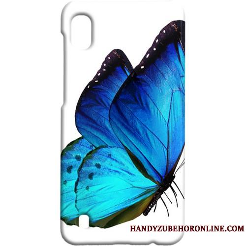 Samsung Galaxy A10 Coque Étui Protection Délavé En Daim Vert Étoile Papillon Art