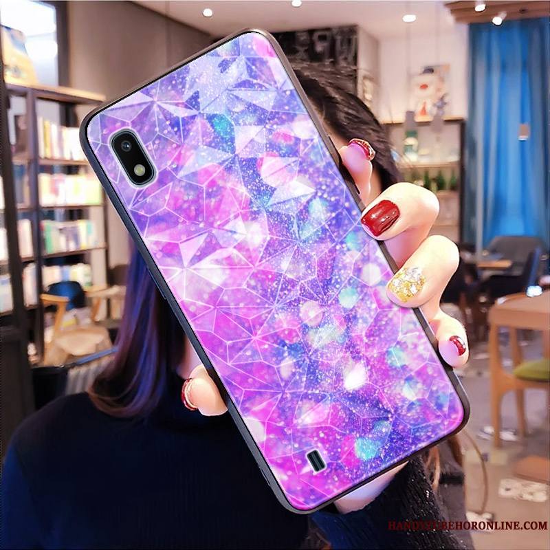 Samsung Galaxy A10 Protection Losange Violet Étui Coque De Téléphone Étoile Tout Compris