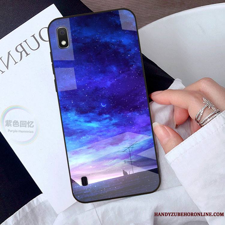 Samsung Galaxy A10 Protection Étui Coque De Téléphone Noir Dessin Animé Étoile Personnalité