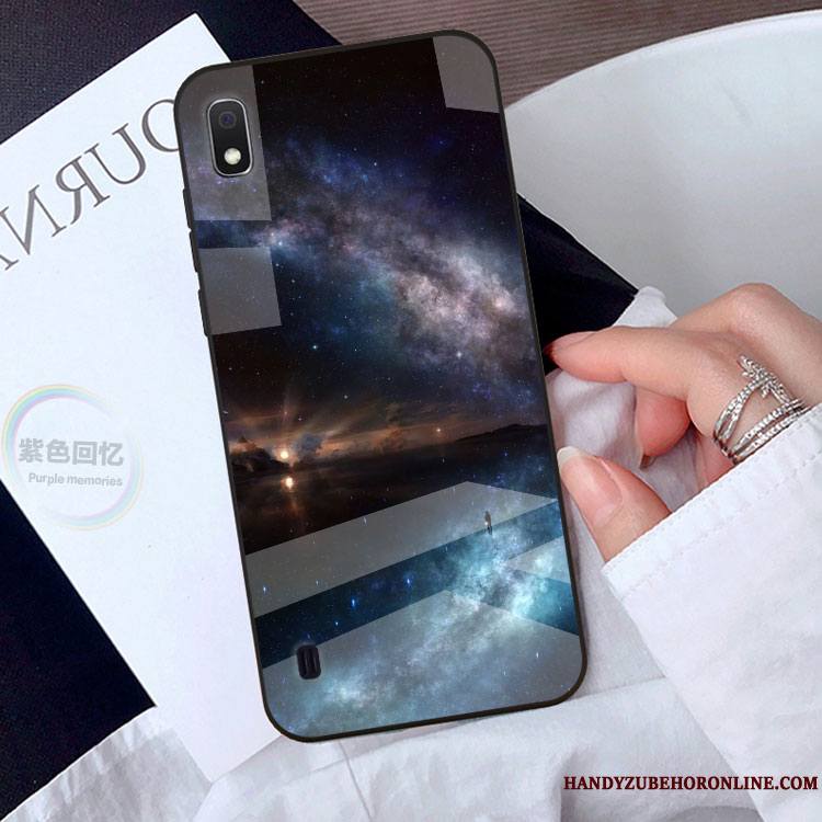 Samsung Galaxy A10 Protection Étui Coque De Téléphone Noir Dessin Animé Étoile Personnalité