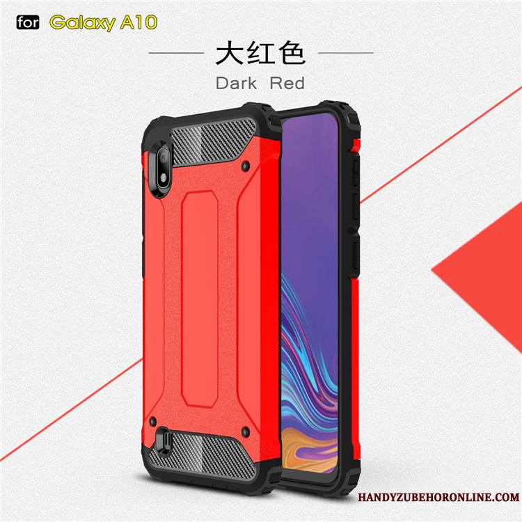 Samsung Galaxy A10 Tendance Étui Coque De Téléphone Rouge Silicone Difficile Fluide Doux