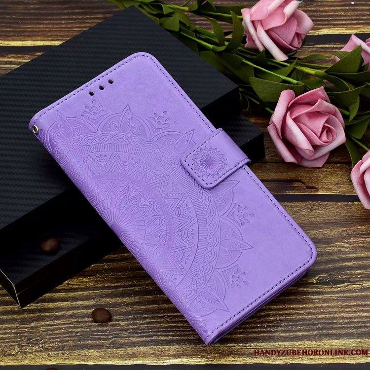 Samsung Galaxy A10 Étoile Coque De Téléphone Violet Simple Étui En Cuir Housse Tout Compris