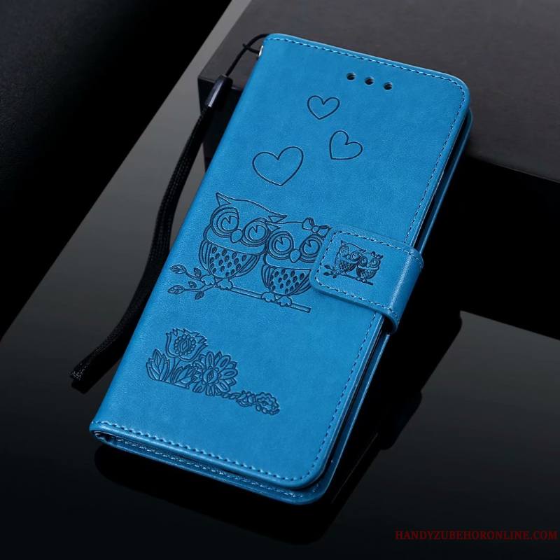 Samsung Galaxy A10 Étoile Housse Dessin Animé Étui En Cuir Tout Compris Coque De Téléphone Bleu