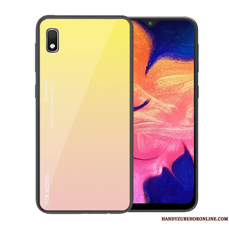 Samsung Galaxy A10 Étui Marque De Tendance Coque De Téléphone Dégradé Étoile Verre Bleu