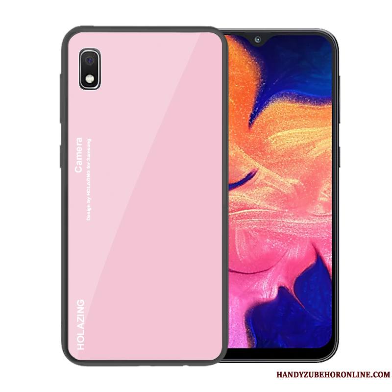 Samsung Galaxy A10 Étui Marque De Tendance Coque De Téléphone Dégradé Étoile Verre Bleu