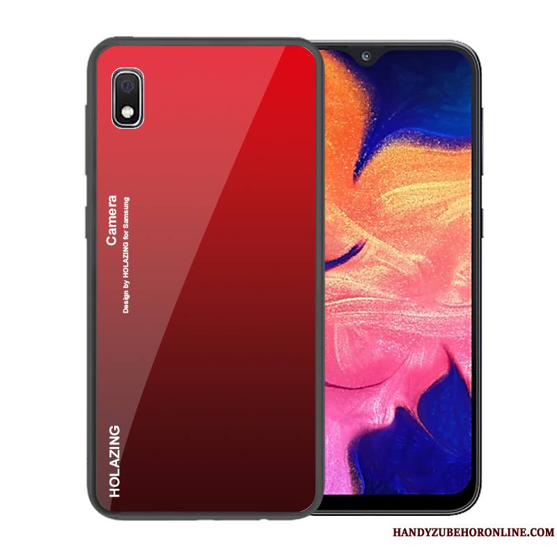 Samsung Galaxy A10 Étui Marque De Tendance Coque De Téléphone Dégradé Étoile Verre Bleu