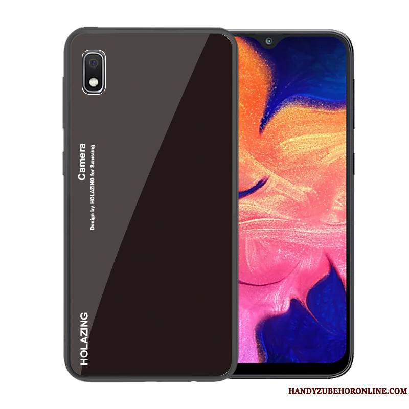 Samsung Galaxy A10 Étui Marque De Tendance Coque De Téléphone Dégradé Étoile Verre Bleu