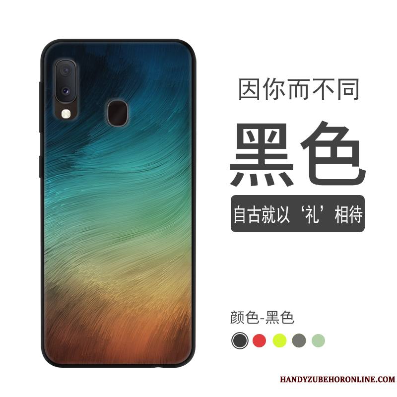 Samsung Galaxy A20e Coque Incassable Tout Compris Dégradé Protection Étoile Délavé En Daim Vert