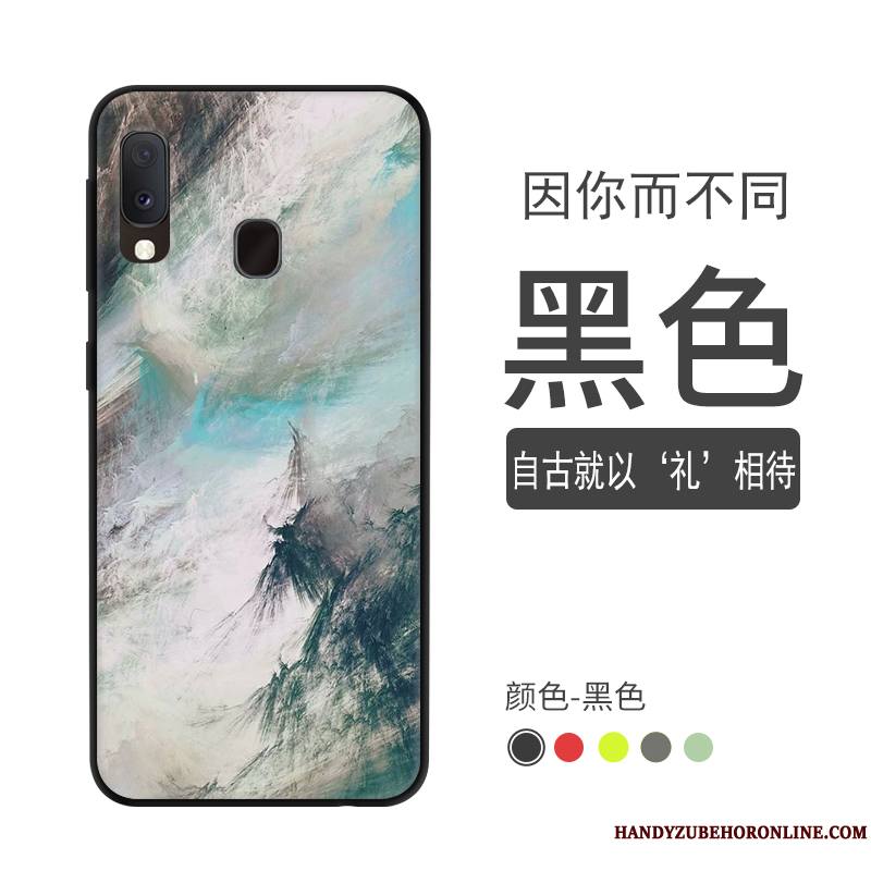 Samsung Galaxy A20e Coque Incassable Tout Compris Dégradé Protection Étoile Délavé En Daim Vert