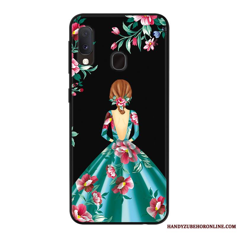 Samsung Galaxy A20e Dessin Animé Étui Rouge Yarn Protection Incassable Coque De Téléphone