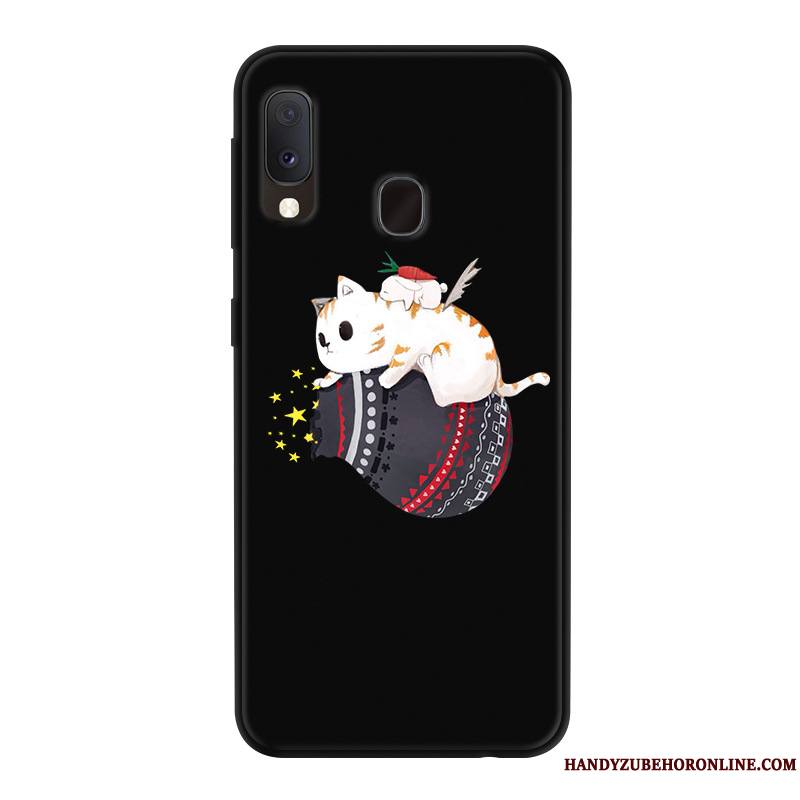 Samsung Galaxy A20e Dessin Animé Étui Rouge Yarn Protection Incassable Coque De Téléphone