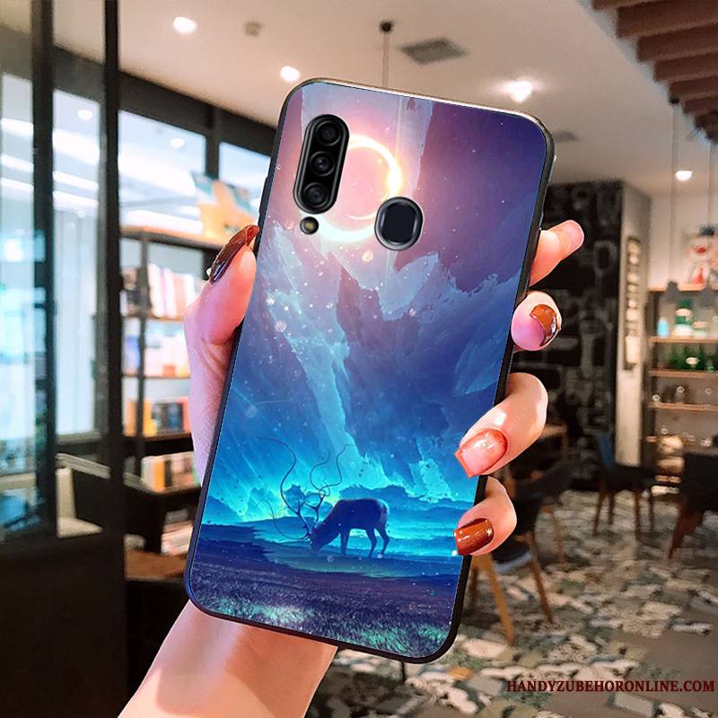 Samsung Galaxy A20s Coque Bleu Étoile Fluide Doux Tout Compris Dessin Animé Protection Silicone