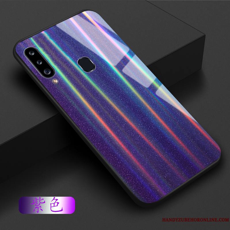 Samsung Galaxy A20s Coque Étoile Bleu Personnalité Rose Dégradé Violet Vert