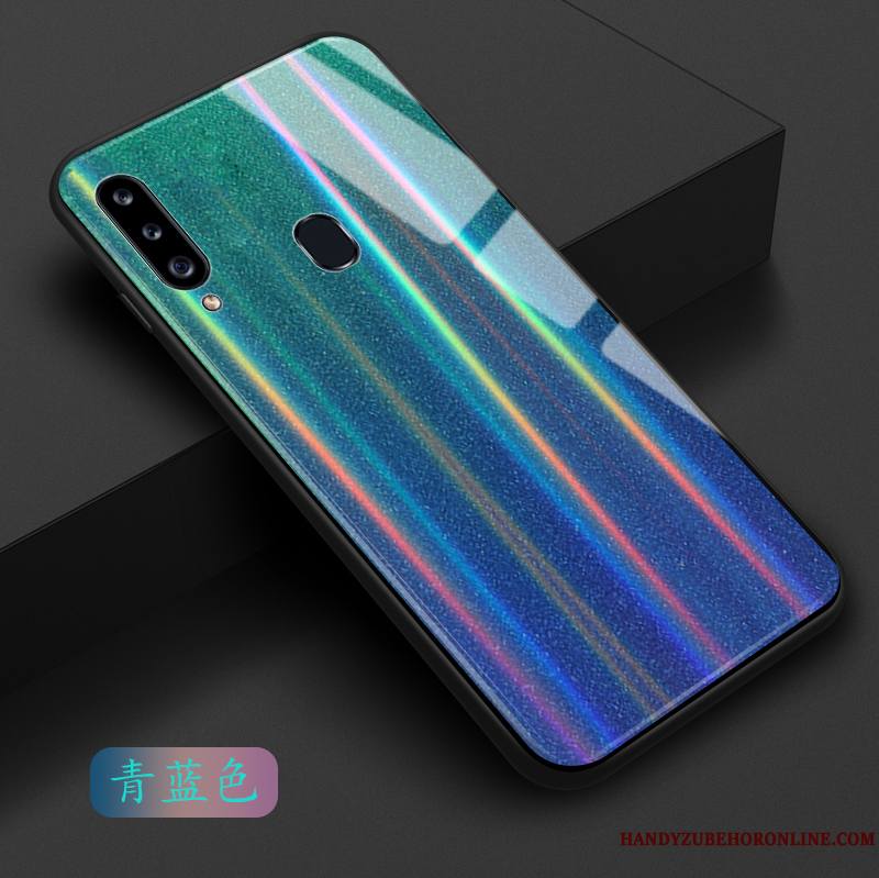 Samsung Galaxy A20s Coque Étoile Bleu Personnalité Rose Dégradé Violet Vert