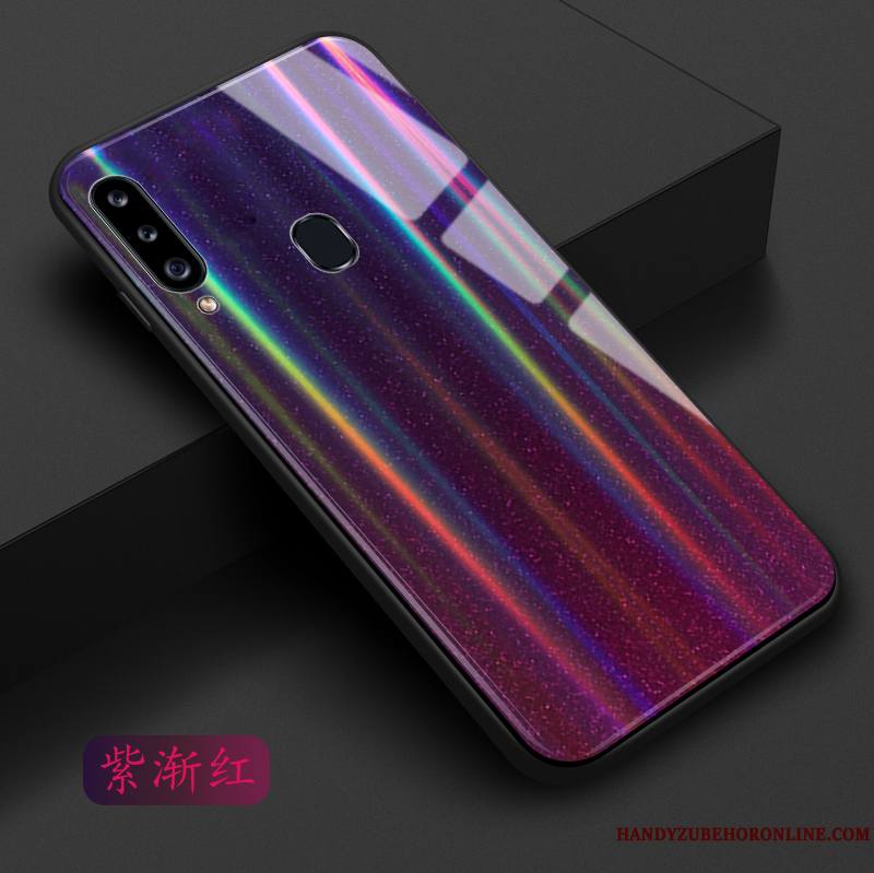 Samsung Galaxy A20s Coque Étoile Bleu Personnalité Rose Dégradé Violet Vert