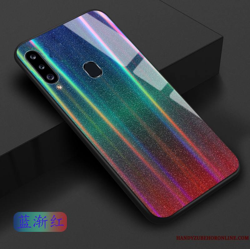 Samsung Galaxy A20s Coque Étoile Bleu Personnalité Rose Dégradé Violet Vert