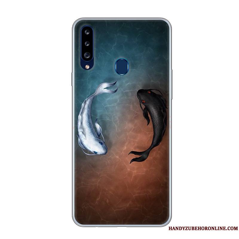 Samsung Galaxy A20s Protection Coque De Téléphone Étui Dessin Animé Personnalité Personnalisé Blanc