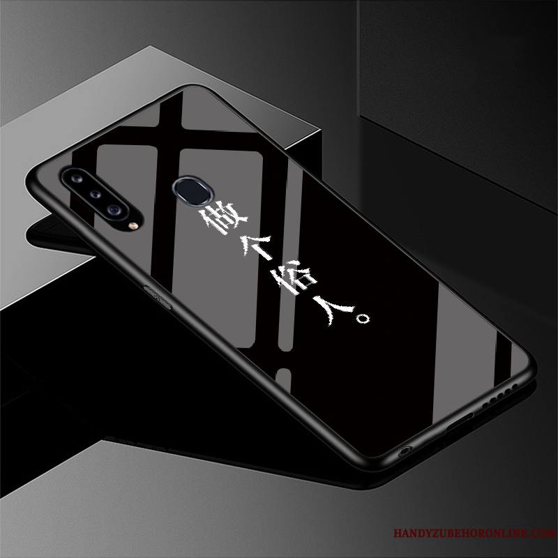 Samsung Galaxy A20s Tout Compris Business Simple Verre Silicone Coque De Téléphone Étoile
