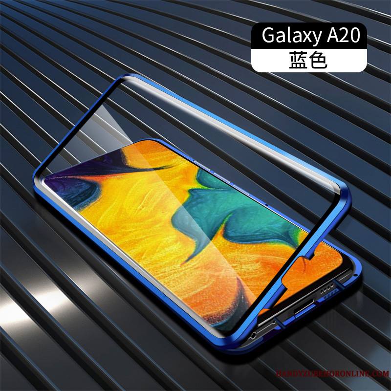 Samsung Galaxy A20s Vert Reversible Étoile Coque De Téléphone Verre