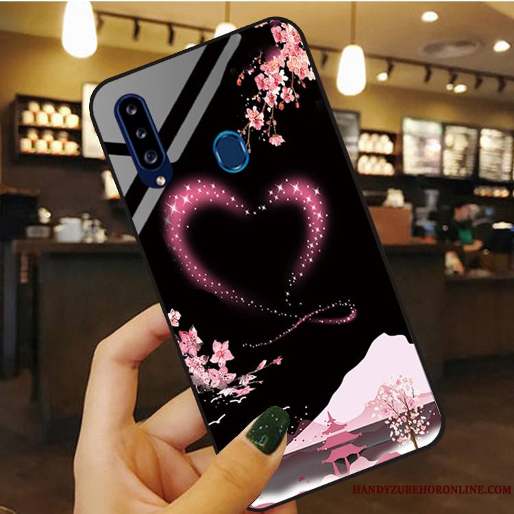 Samsung Galaxy A20s Étui Rose Incassable Coque De Téléphone Silicone Téléphone Portable Étoile