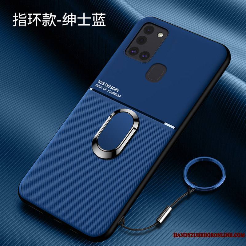 Samsung Galaxy A21s Coque De Téléphone Délavé En Daim Luxe Protection Étoile Fluide Doux Étui