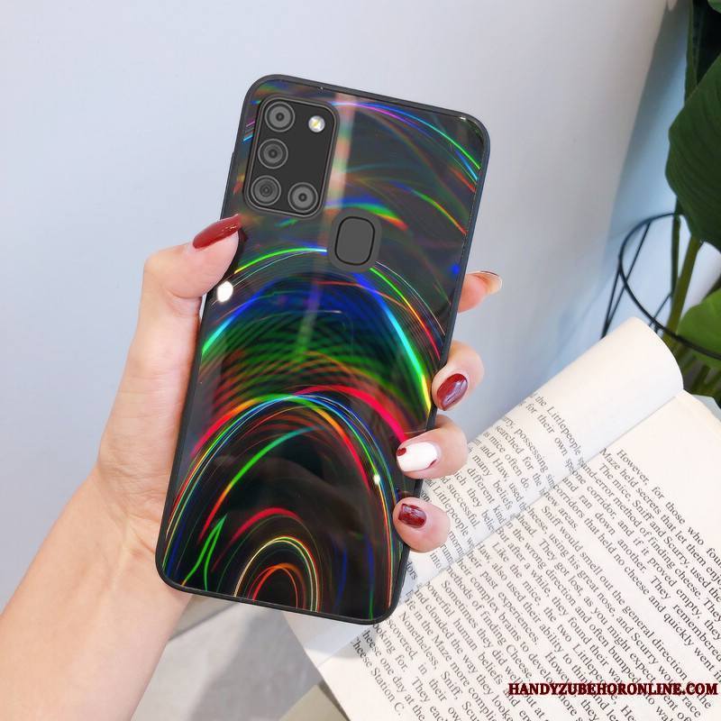 Samsung Galaxy A21s Coque Frais Violet Silicone Protection Incassable Étoile Décompression