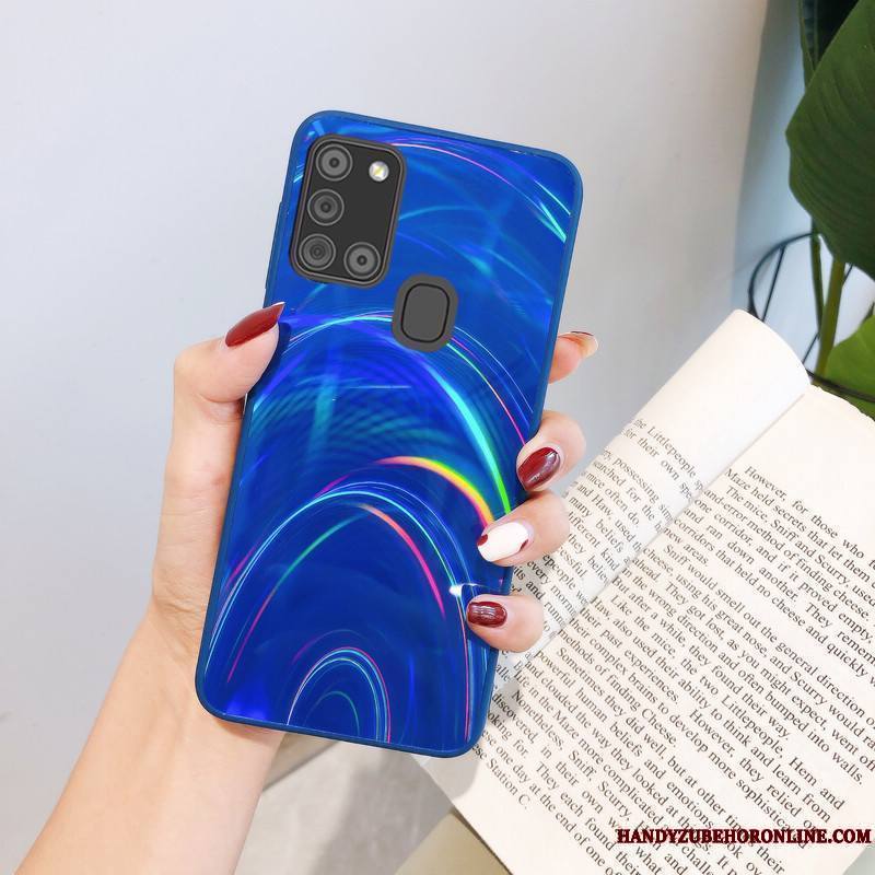 Samsung Galaxy A21s Coque Frais Violet Silicone Protection Incassable Étoile Décompression