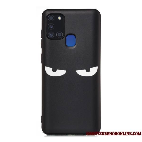 Samsung Galaxy A21s Coque Noir Étui Étoile Tout Compris Incassable Dessin Animé Téléphone Portable