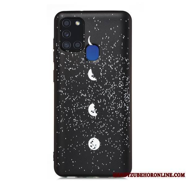 Samsung Galaxy A21s Coque Noir Étui Étoile Tout Compris Incassable Dessin Animé Téléphone Portable