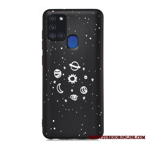 Samsung Galaxy A21s Coque Noir Étui Étoile Tout Compris Incassable Dessin Animé Téléphone Portable